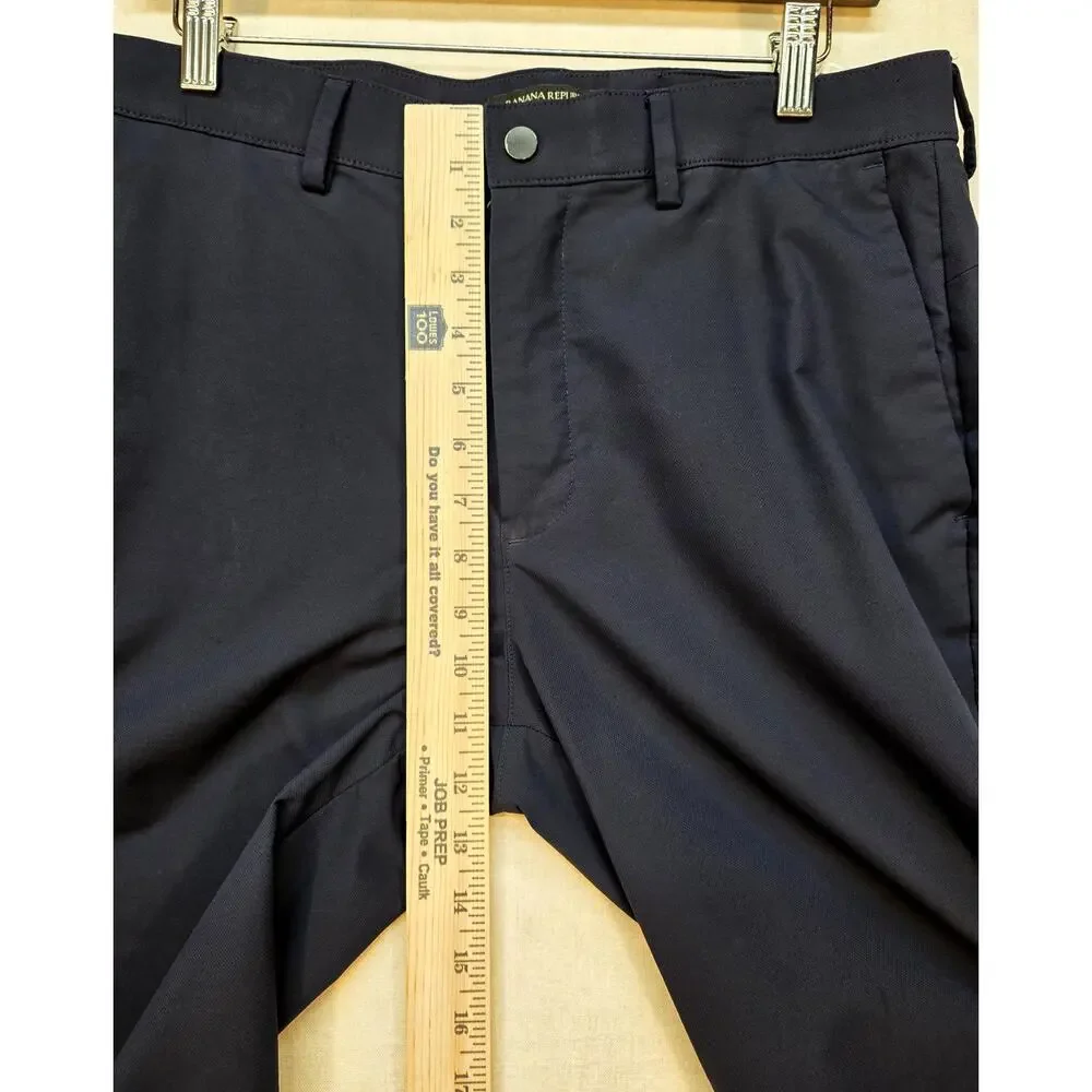 Banana Republic Men's Slim Fit Traveler/Performance /Golf Pants Navy 32x32